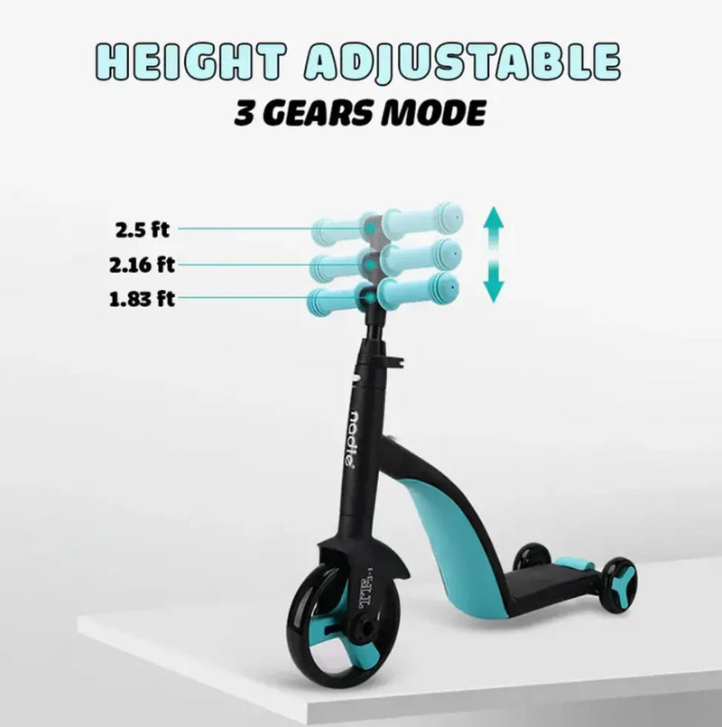 3-in-1 Kids Convertible Scooter – Tricycle, Balance Bike & Kick Scooter for Toddlers (Ages 1–5) ALAMASHI STORE