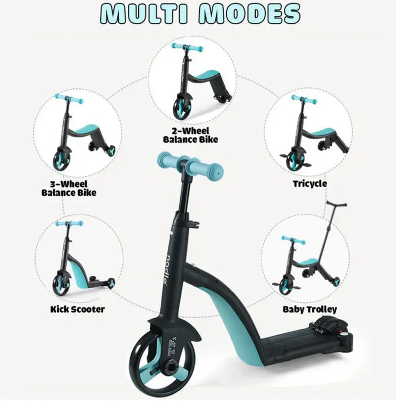 3-in-1 Kids Convertible Scooter – Tricycle, Balance Bike & Kick Scooter for Toddlers (Ages 1–5) ALAMASHI STORE