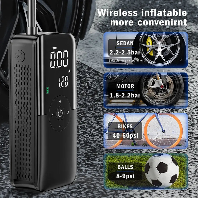 Air Compressor Tire Inflator Portable Pump – Smart Digital & Multi-Purpose ALAMASHI STORE