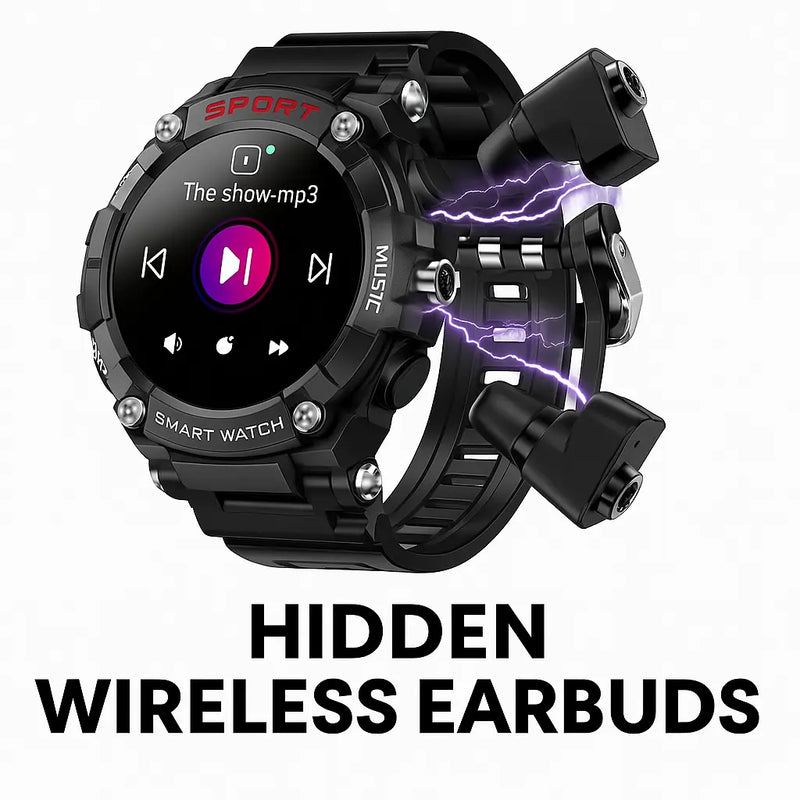 Haino Teko ST-3 Smart Watch – Bluetooth Calling, Music Storage, Built-In Wireless Earbuds & Fitness Tracking ALAMASHI STORE